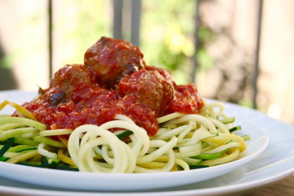 Meatballs and Zoodles