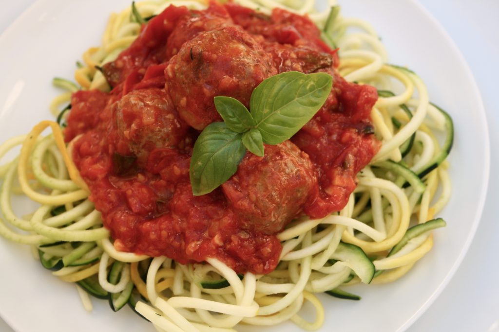 Meatballs and Zoodles