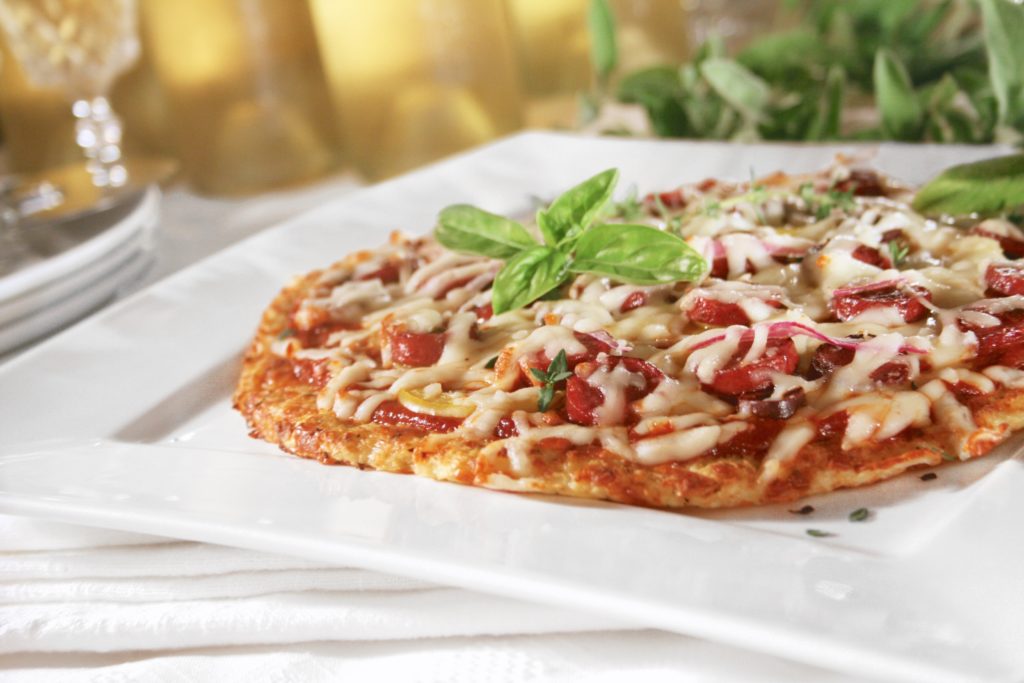 Cheesy Cauliflower Pizza