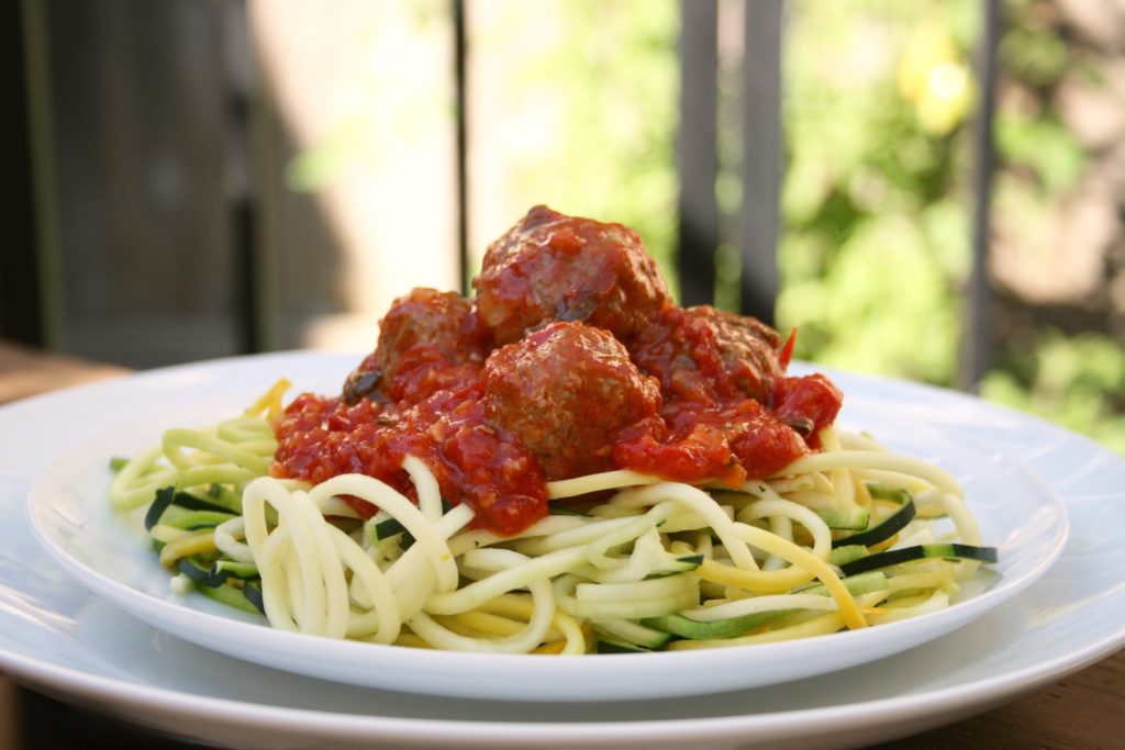 Meatballs and Zoodles