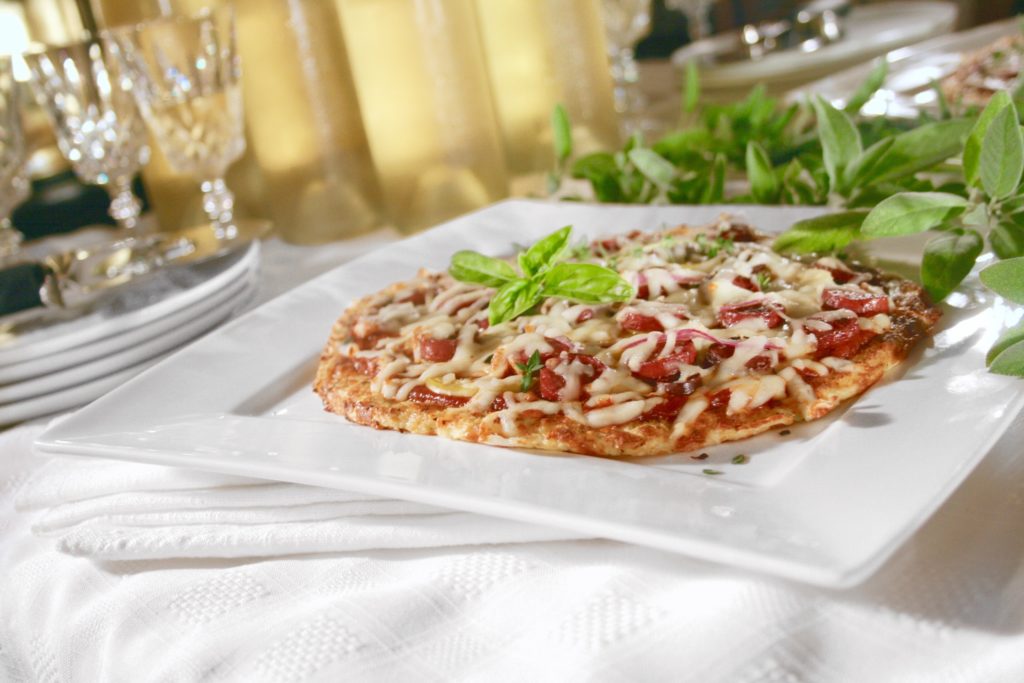 Cheesy Cauliflower Pizza